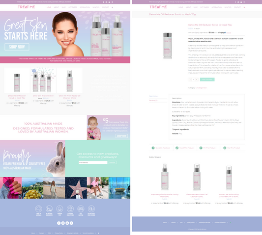 Shopify Beauty product store design - 2018