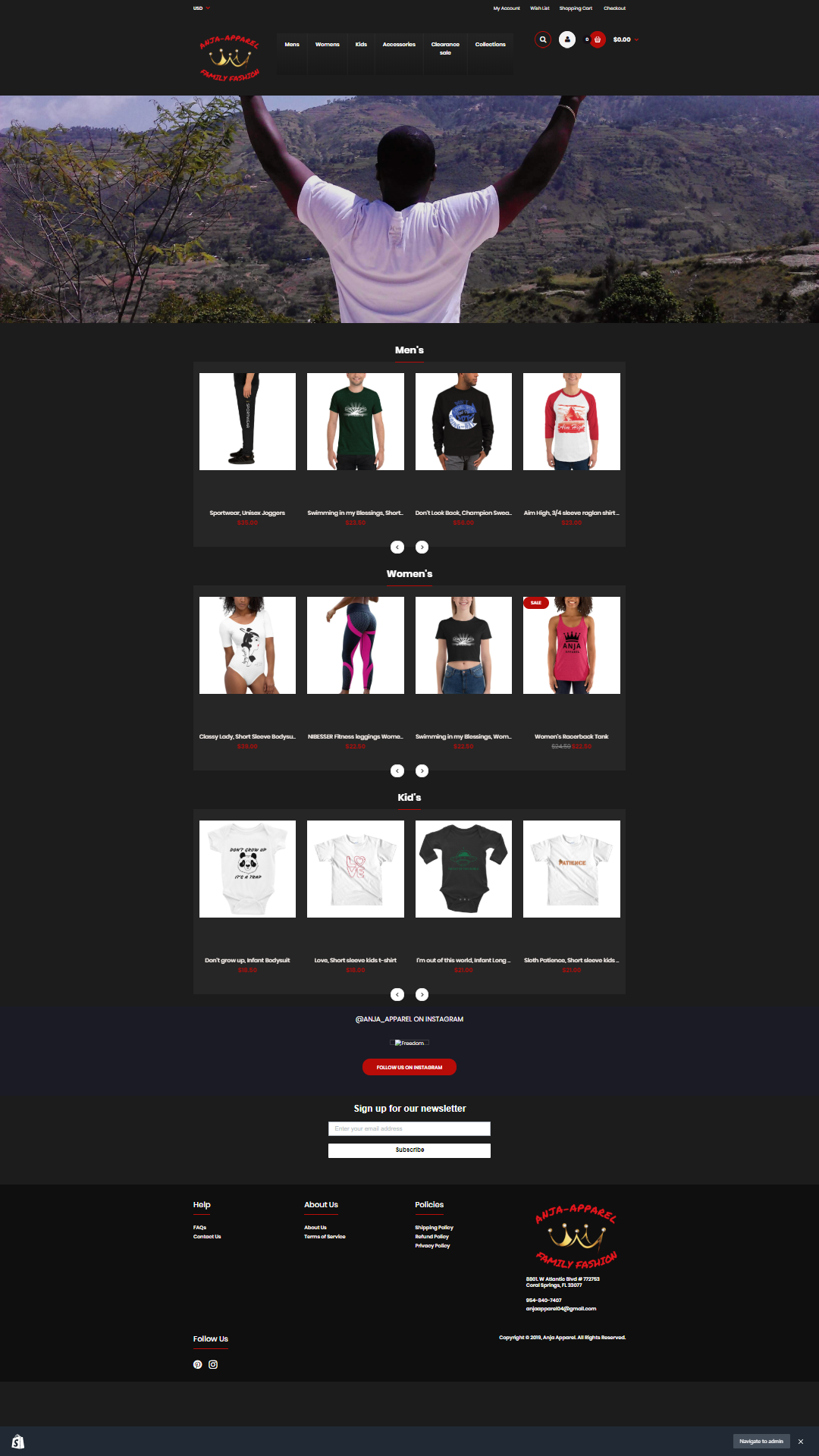 Shopify Black theme store design - Print on demand - 2019