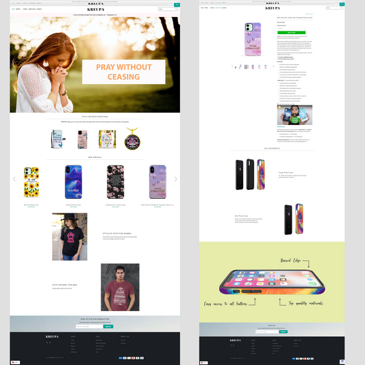 Shopify mobile case store design - 2020